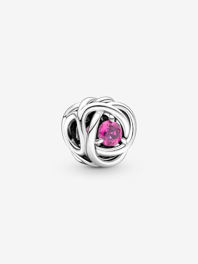 Braided Openwork Silver Charm - October Birthstone - Sterling Silver - 790065C05
