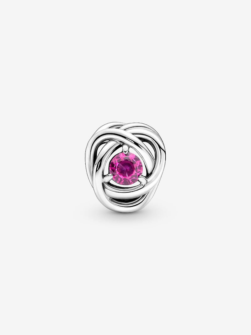 Braided Openwork Silver Charm - October Birthstone - Sterling Silver - 790065C05