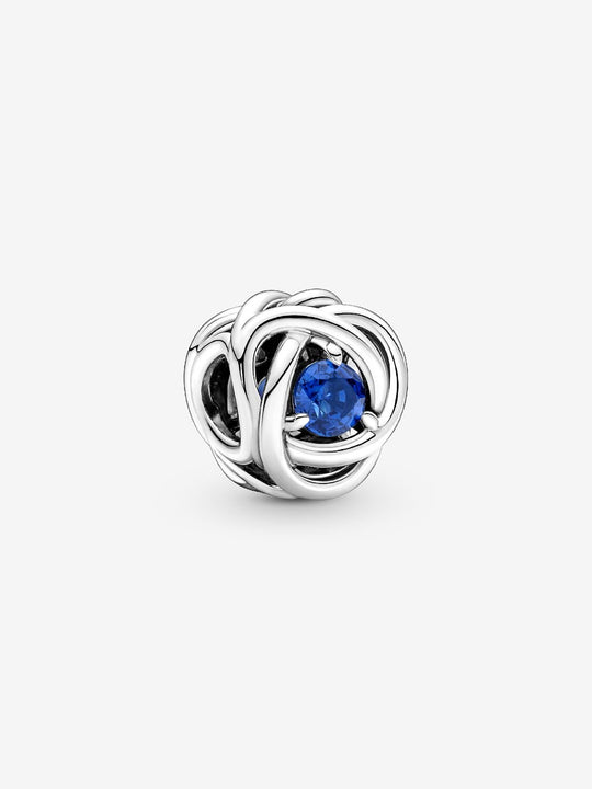 Braided Openwork Silver Charm - September Birthstone - Sterling Silver - 790065C07