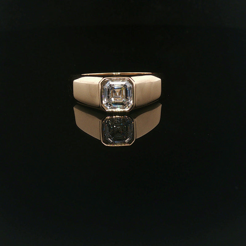 Lab-Grown Diamond Bezel Set Solitaire Ring, 9ct Yellow Gold, 1.50ct