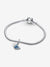 Blue Butterfly Double Dangle Charm - Sterling Silver - 790757C01