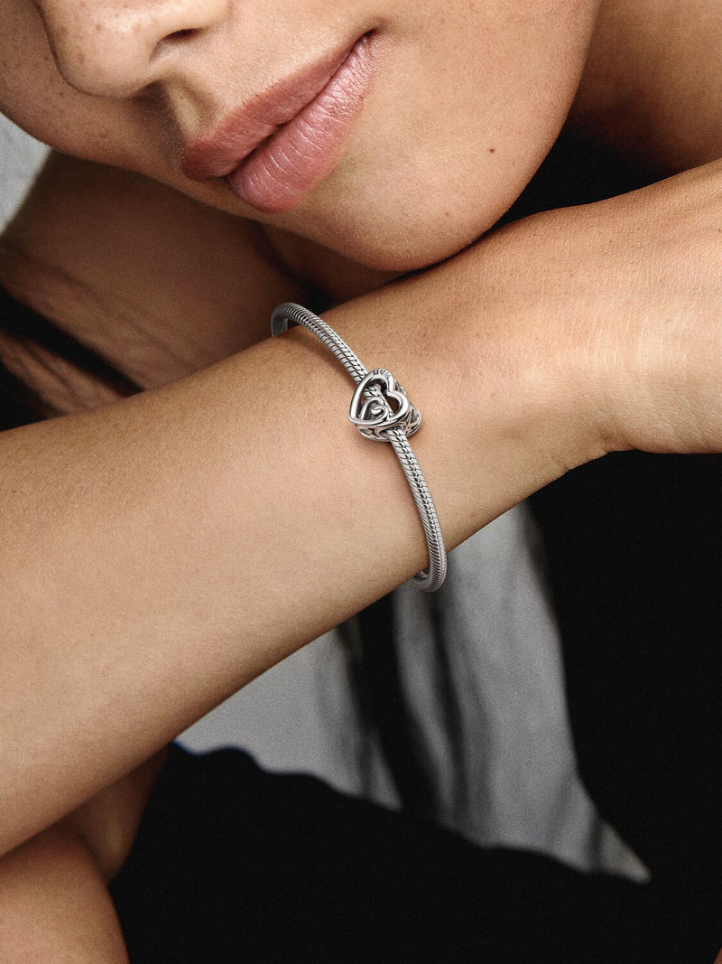 Entwined Infinite Hearts Charm - Sterling Silver - 790800C00