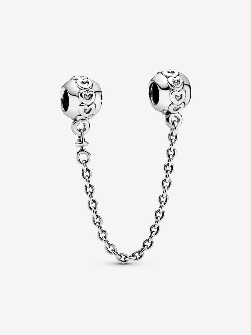 Band of Hearts Safety Chain Charm - Sterling Silver - 791088-05
