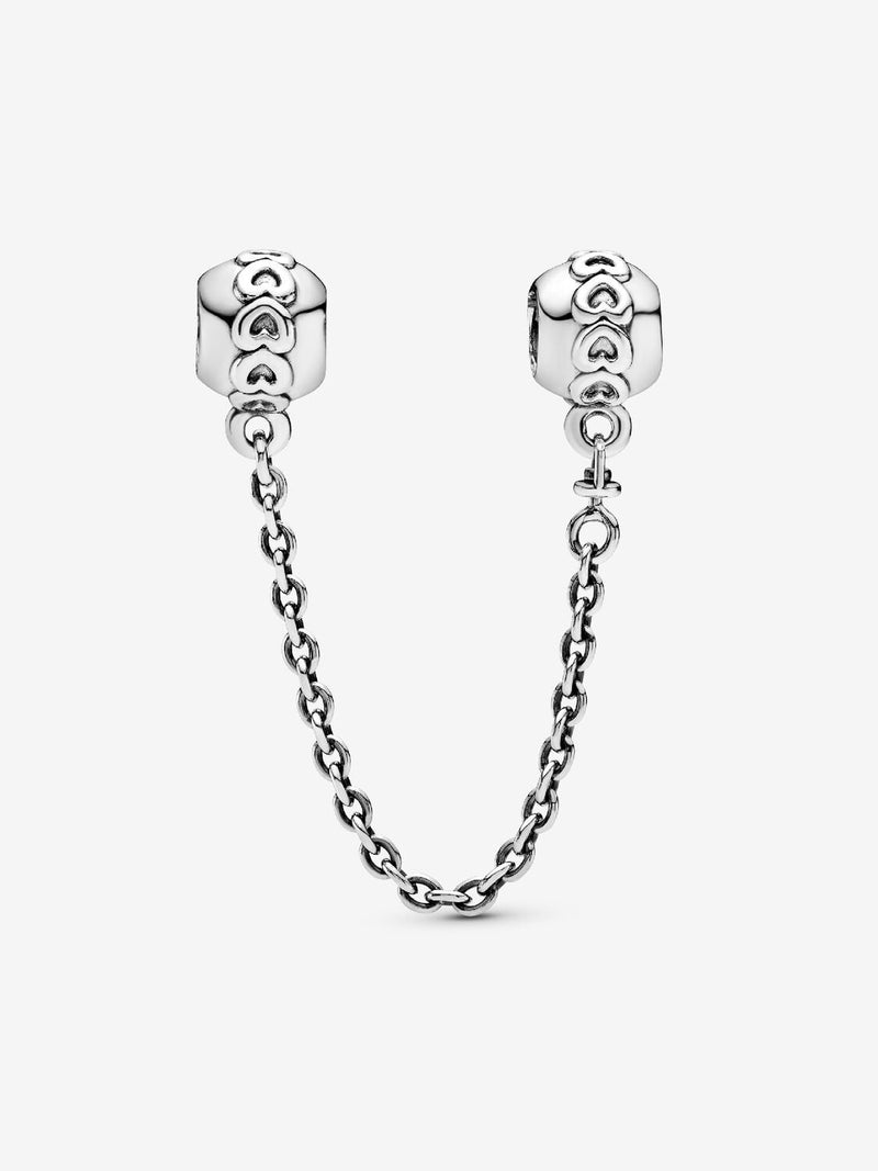 Band of Hearts Safety Chain Charm - Sterling Silver - 791088-05