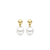Milano 8mm Pearl Drop Earrings - Gold - 7912YP