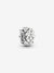 White Daisy Flower Spacer Charm - Sterling Silver - 791495EN12