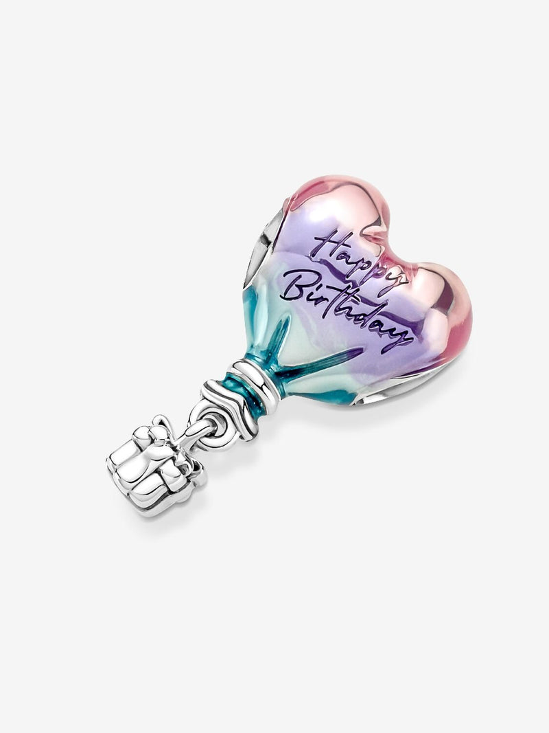 Happy Birthday Hot Air Balloon Charm - Sterling Silver - 791501C01