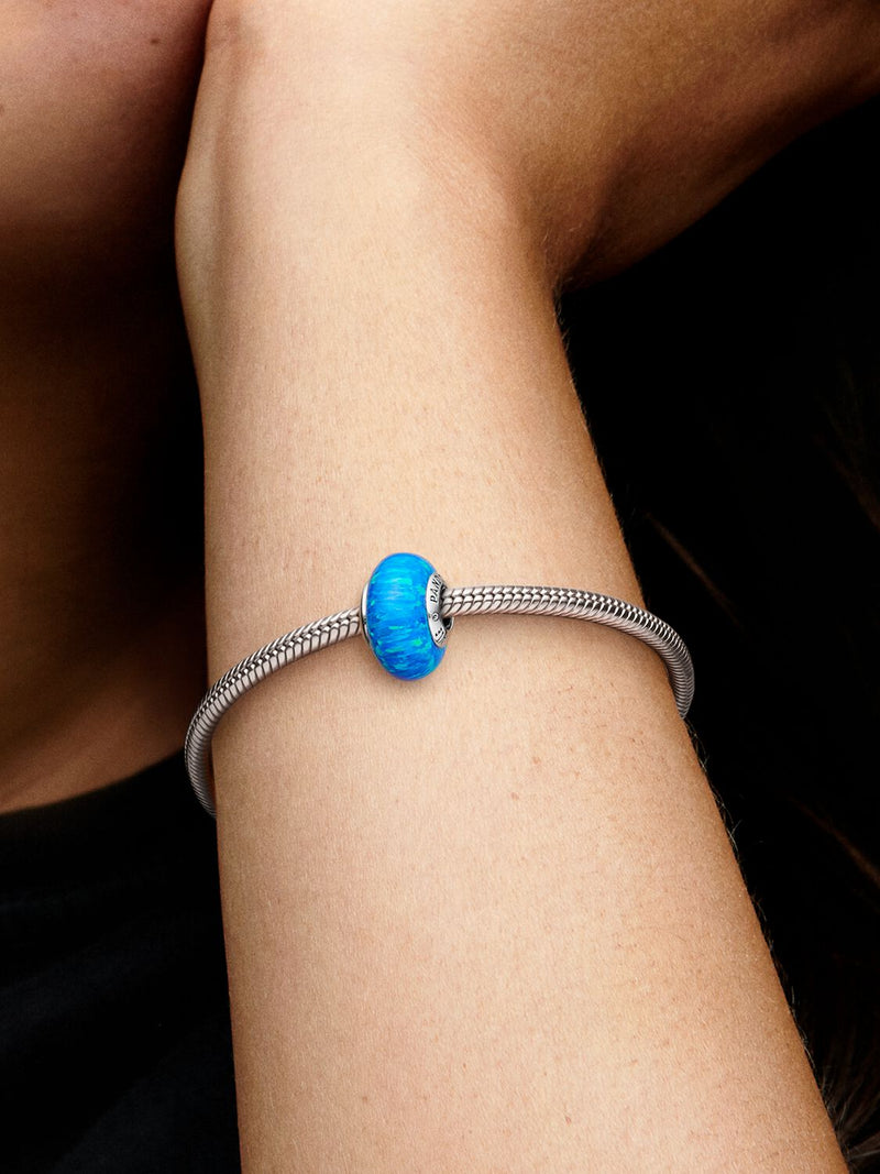 Opalescent Ocean Deep Blue Charm - Sterling Silver - 791691C02