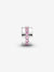 Pink Sparkling Row Clip Charm - Sterling Silver - 791972PCZ