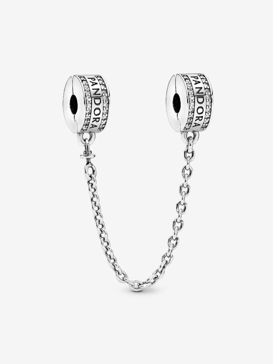 Pandora Logo Safety Chain Clip Charm - Sterling Silver - 792057CZ-05