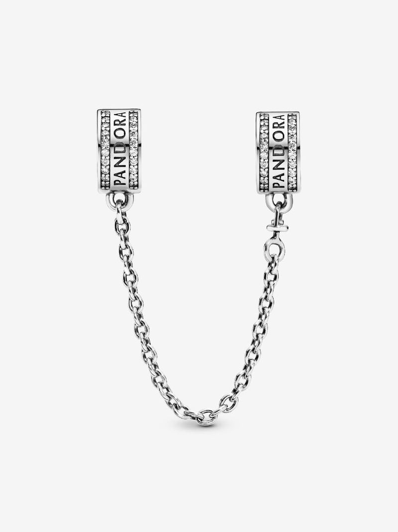 Pandora Logo Safety Chain Clip Charm - Sterling Silver - 792057CZ-05