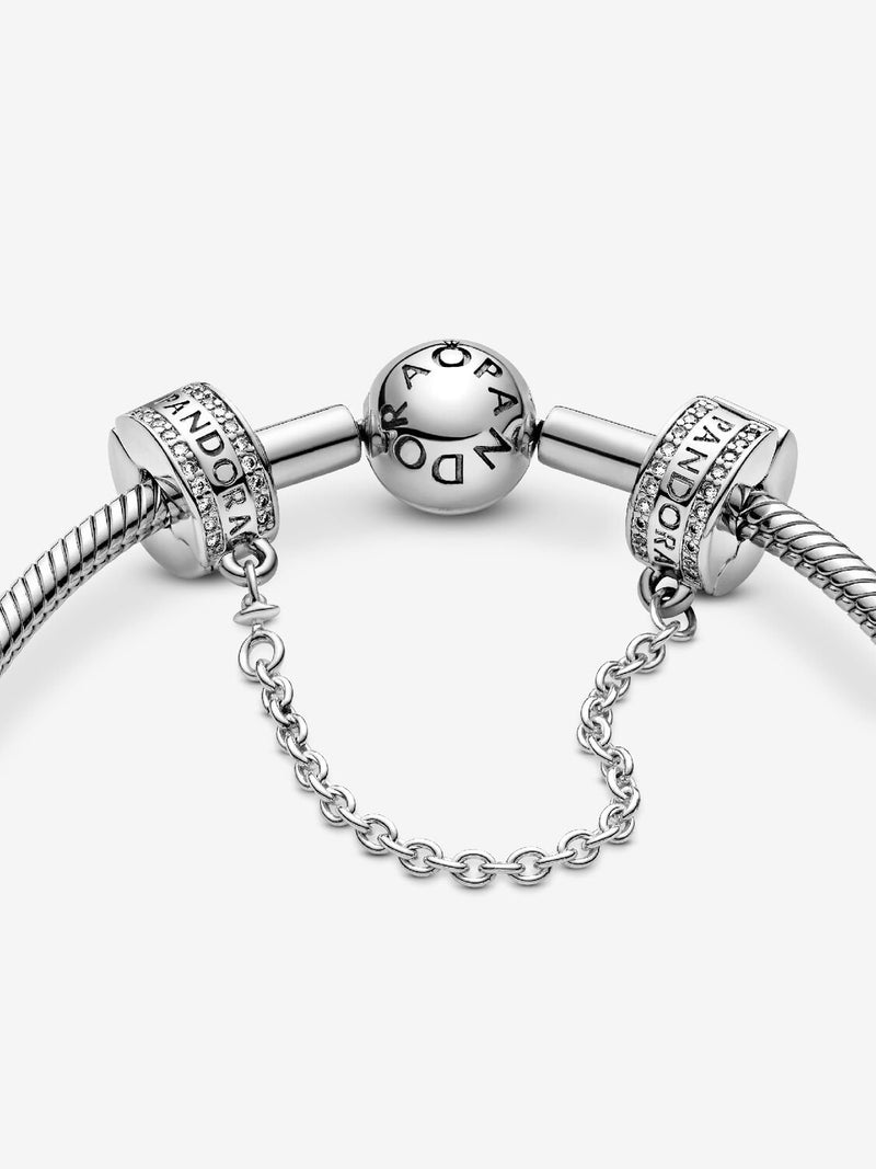 Pandora Logo Safety Chain Clip Charm - Sterling Silver - 792057CZ-05