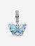 Blue Murano Glass Butterfly Dangle Charm - Sterling Silver - 792698C01