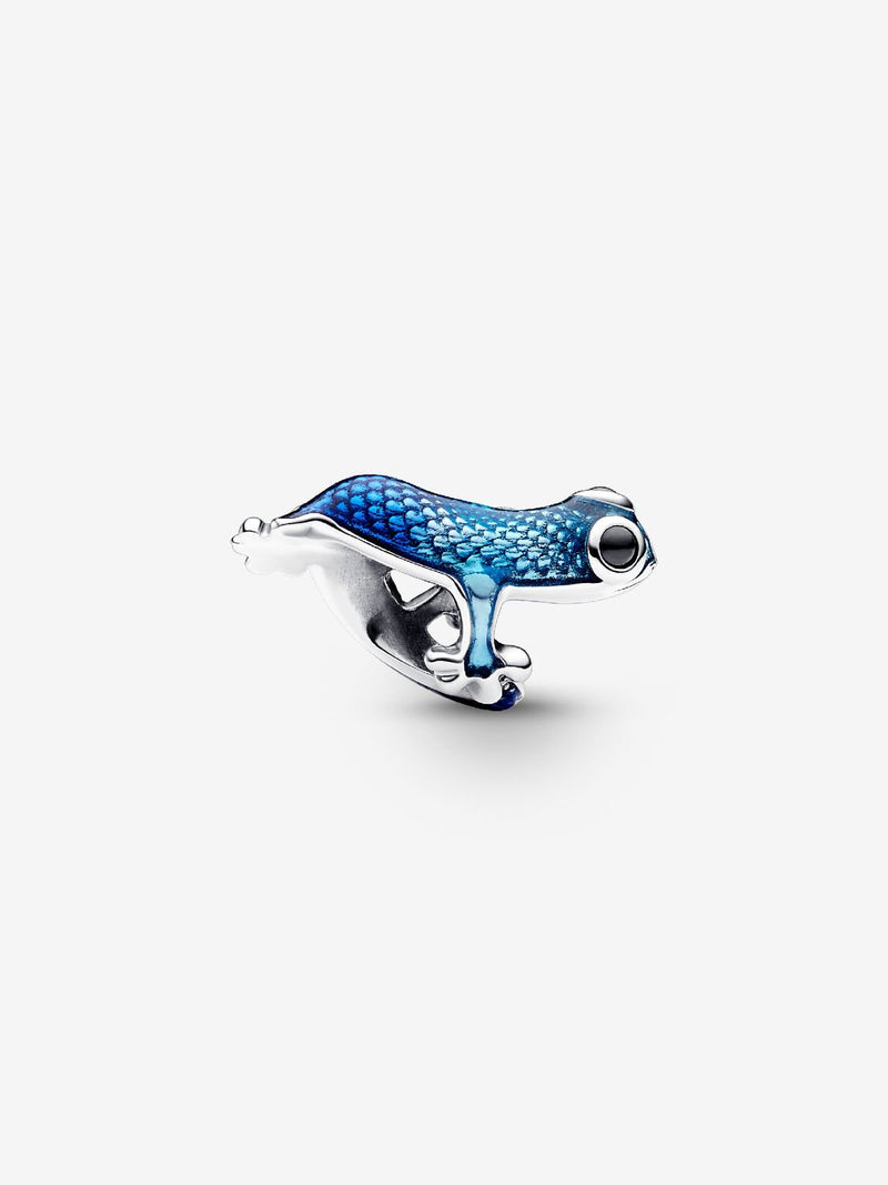 Metallic Blue Gecko Charm - Sterling Silver - 792701C01