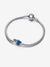 Metallic Blue Gecko Charm - Sterling Silver - 792701C01