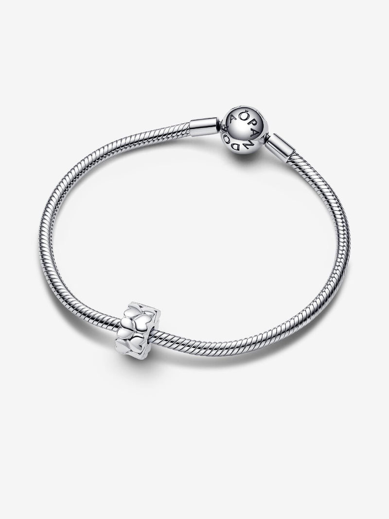 Heart Pattern Clip Charm - Sterling Silver - 792828C00