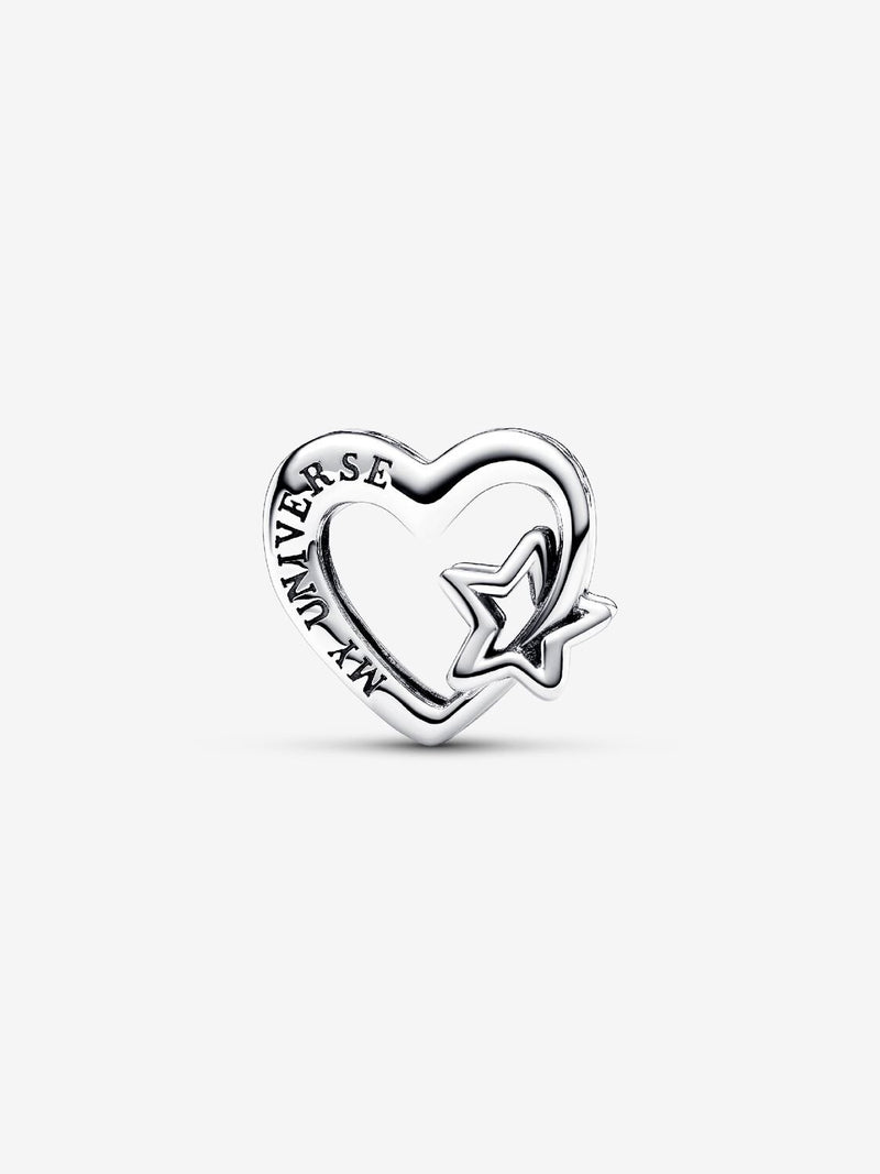 Openwork Family Heart & Star Charm - Sterling Silver - 792829C00