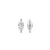 Milano CZ Stud Earrings - Silver - 7928ZI