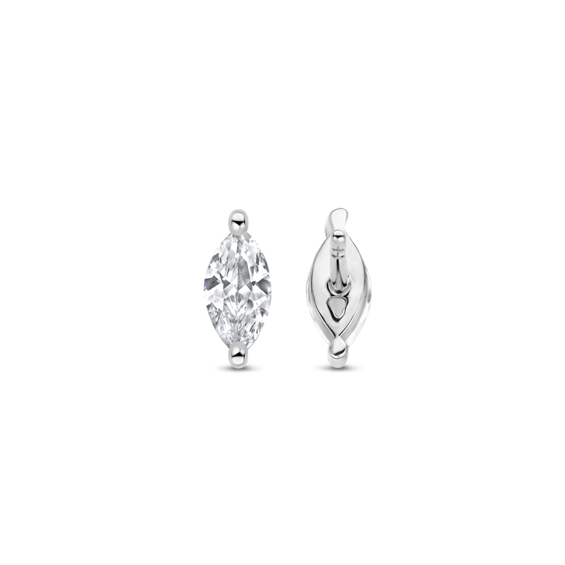 Milano CZ Stud Earrings - Silver - 7928ZI