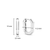 Milano Geometric Oval Huggie Hoop Earrings - Silver - 7929SI