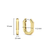 Milano Geometric Oval Huggie Hoop Earrings - Gold - 7929SY