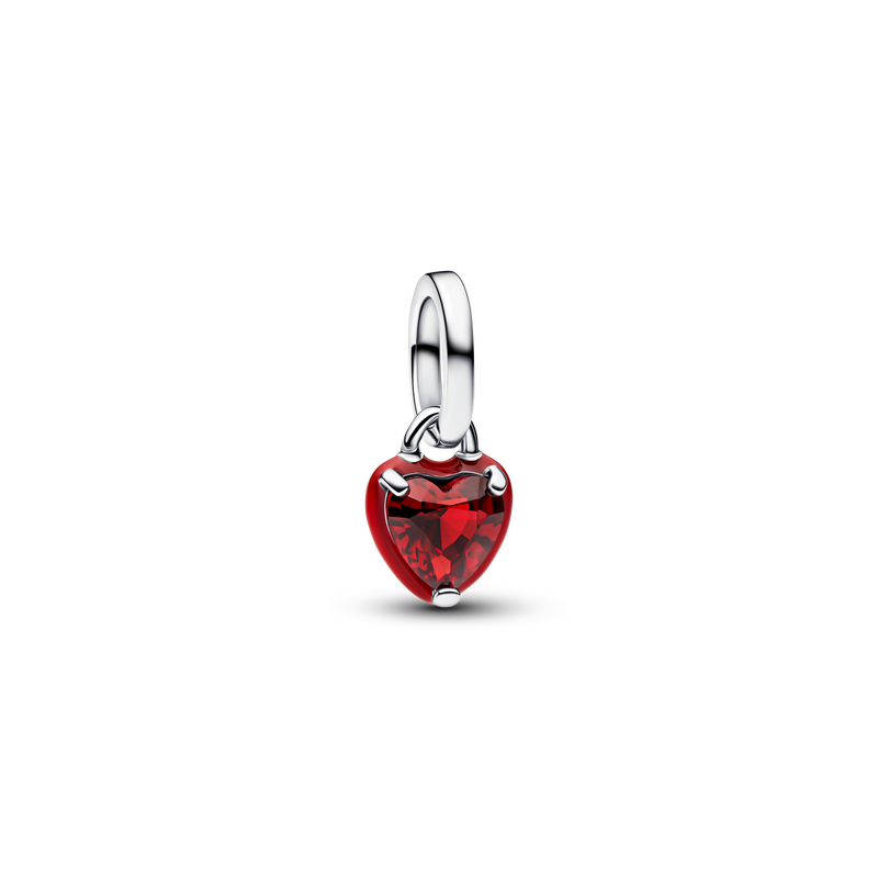 Heart Mini Dangle Charm, Red - Sterling Silver - 793042C05