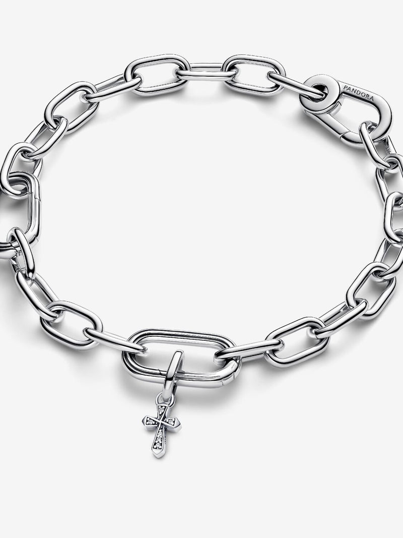 Pandora ME Sparkling Cross Mini Dangle Charm Sterling silver - Sterling Silver - 793044C01