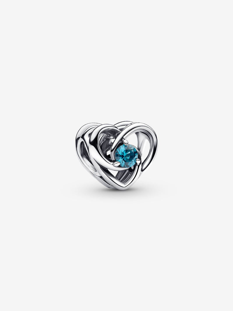 Entwined Heart & Stones Charm - Sterling Silver - 793744C01