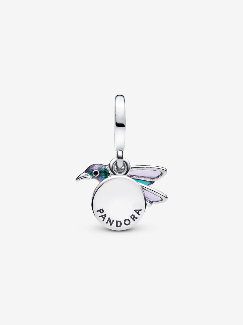 Hummingbird Double Dangle Charm - Sterling Silver - 793746C01