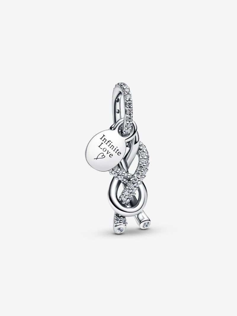 Pavé Infinity Knot Dangle Charm - Sterling Silver - 793780C01