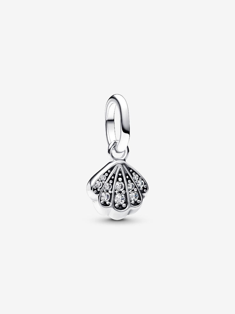 Sparkling Shell Mini Dangle Charm - Sterling Silver - 793855C01