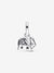 Turquoise-coloured Elephant Mini Dangle Charm - Sterling Silver - 793858C01