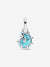 Blue Murano Glass Sea Snail Dangle Charm - Sterling Silver - 793900C01