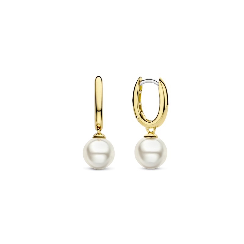 Milano White Pearl Drop Earrings - Gold - 7939YP – Sarah Layton