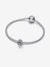 Hamsa Hand Charm with Stellar Blue Crystal - Sterling Silver - 794062C01