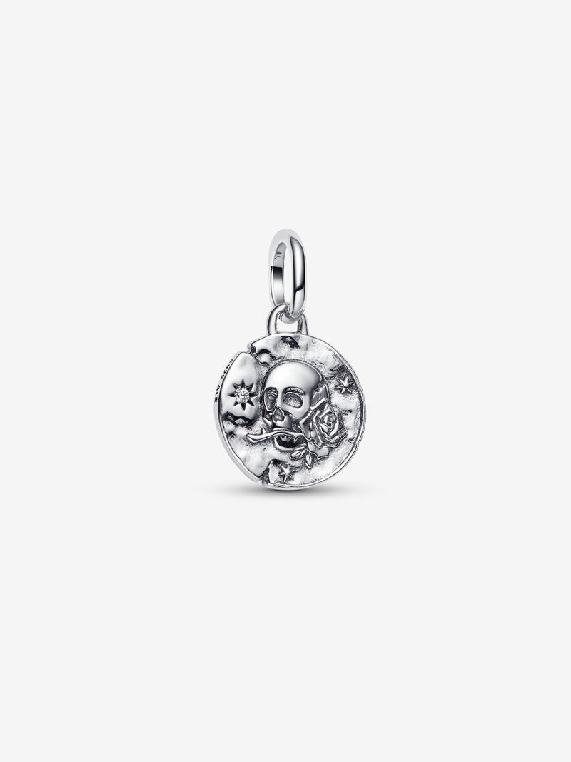 Skull Medallion Charm - Sterling Silver - 794089C01