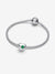 May Birthstone Heart Charm, Royal Green Crystal - Sterling Silver - 794161C05