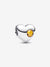November Birthstone Heart Charm, Honey Coloured Crystal - Sterling Silver - 794161C11