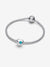 December Birthstone Heart Charm, Turquoise - Sterling Silver - 794161C12