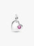 October Heart Dangle Charm - Sterling Silver - 794295C10