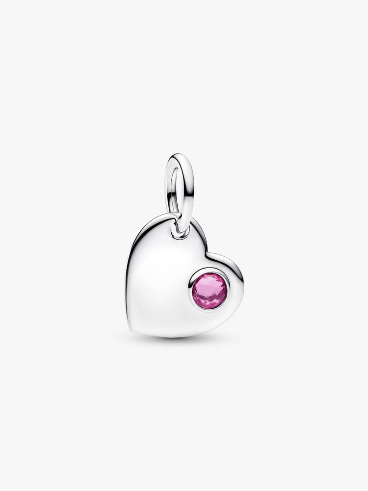 October Heart Dangle Charm - Sterling Silver - 794295C10