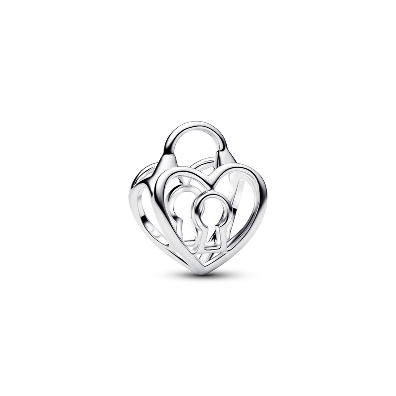 Heart Padlock Charm - Sterling Silver - 794358C00
