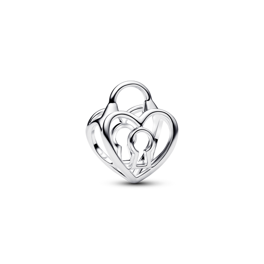 Heart Padlock Charm - Sterling Silver - 794358C00