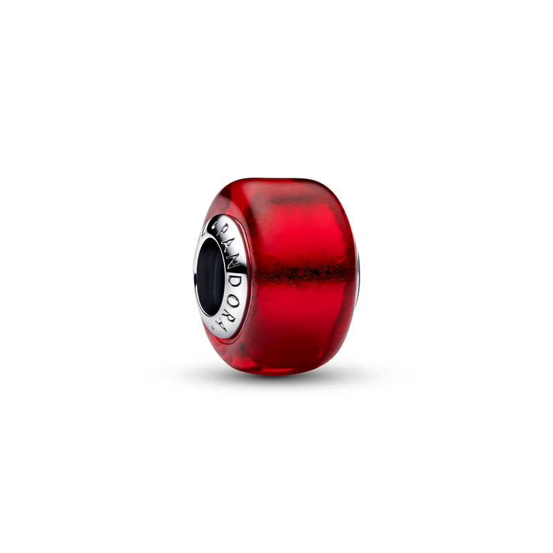 Murano Glass Charm, Red/Gold - Sterling Silver - 794425C00