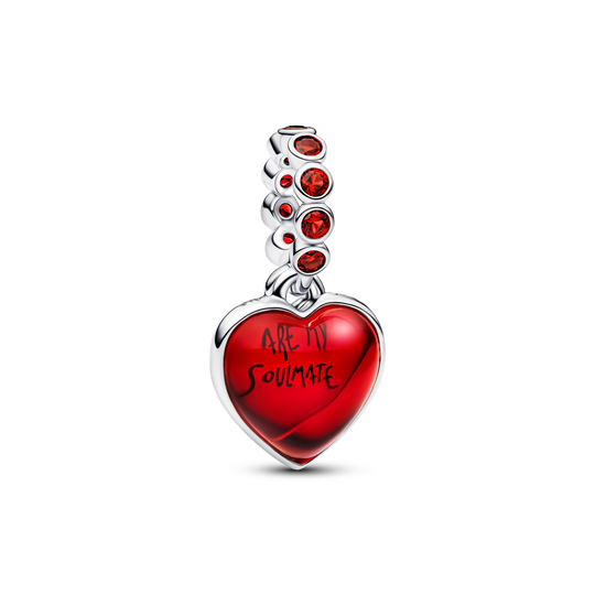 Heart Double Dangle Charm, Red - Sterling Silver - 794429C01