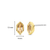 Milano Nude Pink Geometric Stud Earrings - Gold - 7944NU