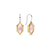 Milano Geometric Pink Stone Drop Earrings - Gold - 7945NU