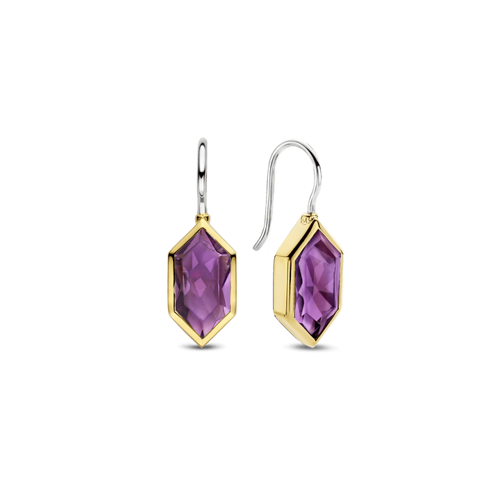 Purple stone drop earrings online