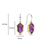 Milano Purple Geometric Stone Drop Earrings - Gold - 7945PU