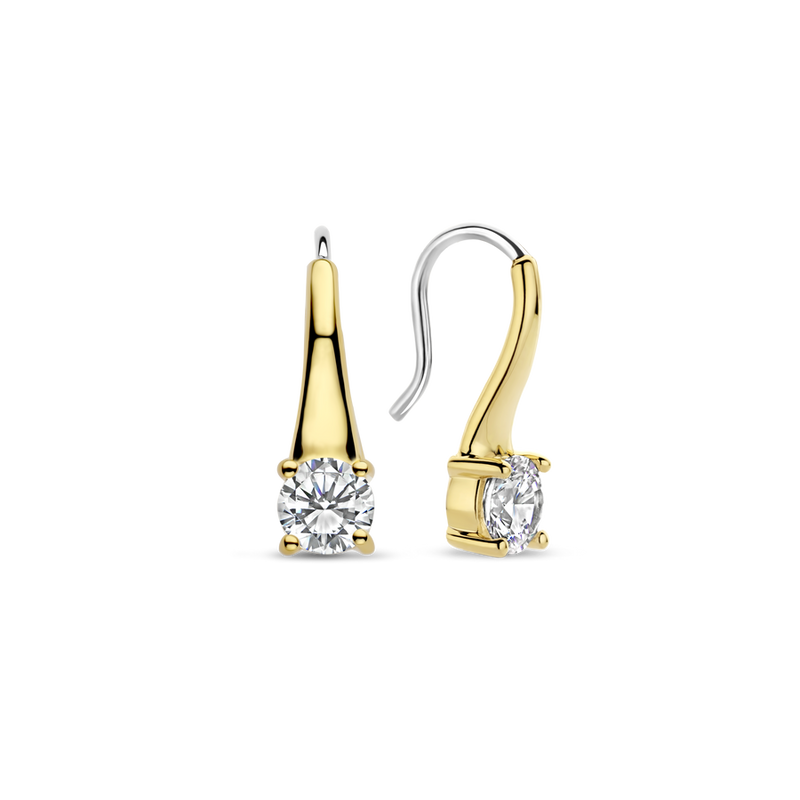 Milano CZ Drop Earrings - Gold - 7947ZY